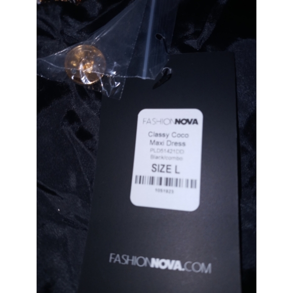 Tweed gold chain off shoulder blazer maxi dress L - Picture 5 of 8